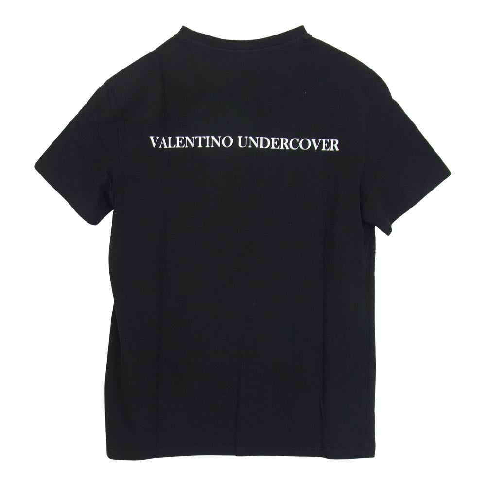 VALENTINO ヴァレンティノ SV0MC04A5R8 アンダーカバー Vフェイス プリント 半袖 プリント Tシャツ ブラック系 S【美品】【中古】