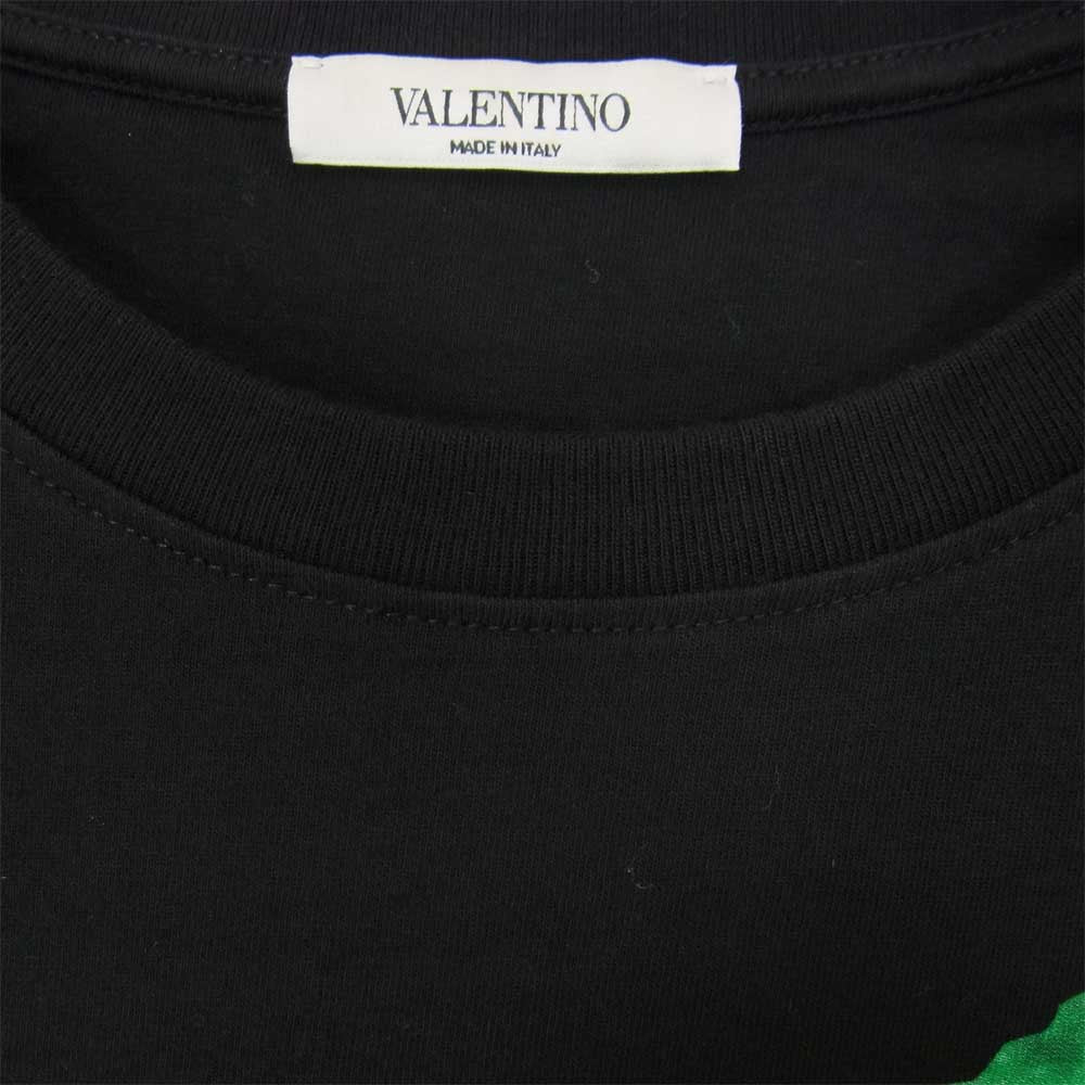 VALENTINO ヴァレンティノ SV0MC04A5R8 アンダーカバー Vフェイス プリント 半袖 プリント Tシャツ ブラック系 S【美品】【中古】