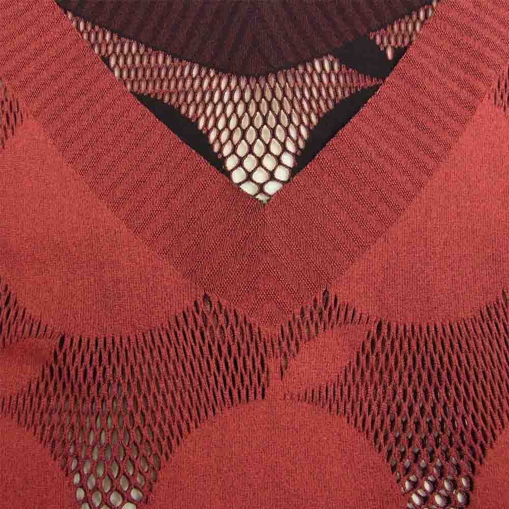 PLEATS PLEASE プリーツプリーズ イッセイミヤケ ISSEY MIYAKE イッセイミヤケ フルーツ柄 フレンチスリーブ メッシュ カットソー レッド系【中古】