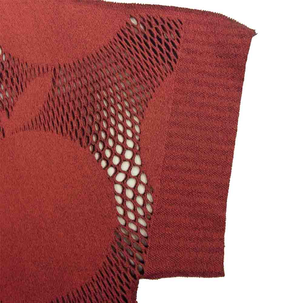 PLEATS PLEASE プリーツプリーズ イッセイミヤケ ISSEY MIYAKE イッセイミヤケ フルーツ柄 フレンチスリーブ メッシュ カットソー レッド系【中古】