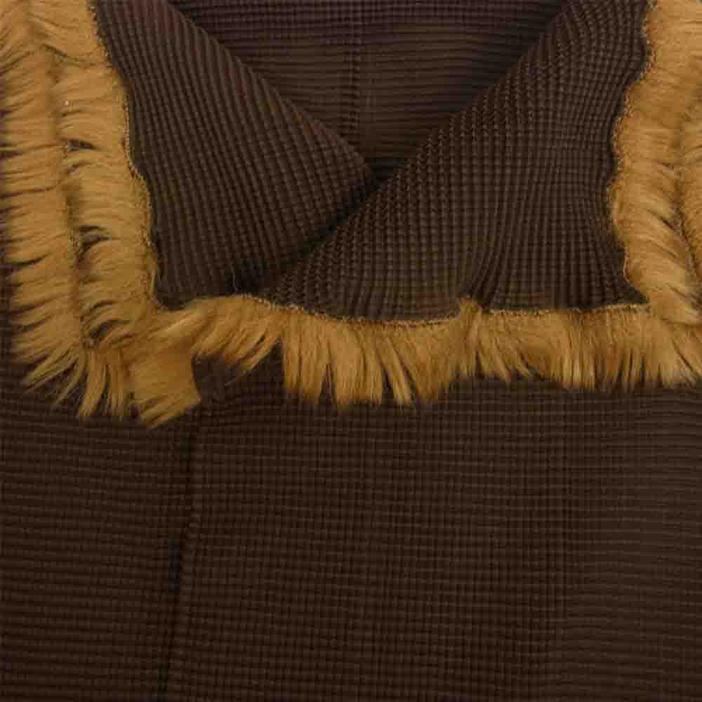 ISSEY MIYAKE イッセイミヤケ MI83FO601 ME フェイクファー ボタンレス ボレロ 長袖 カーディガン ブラウン系【中古】