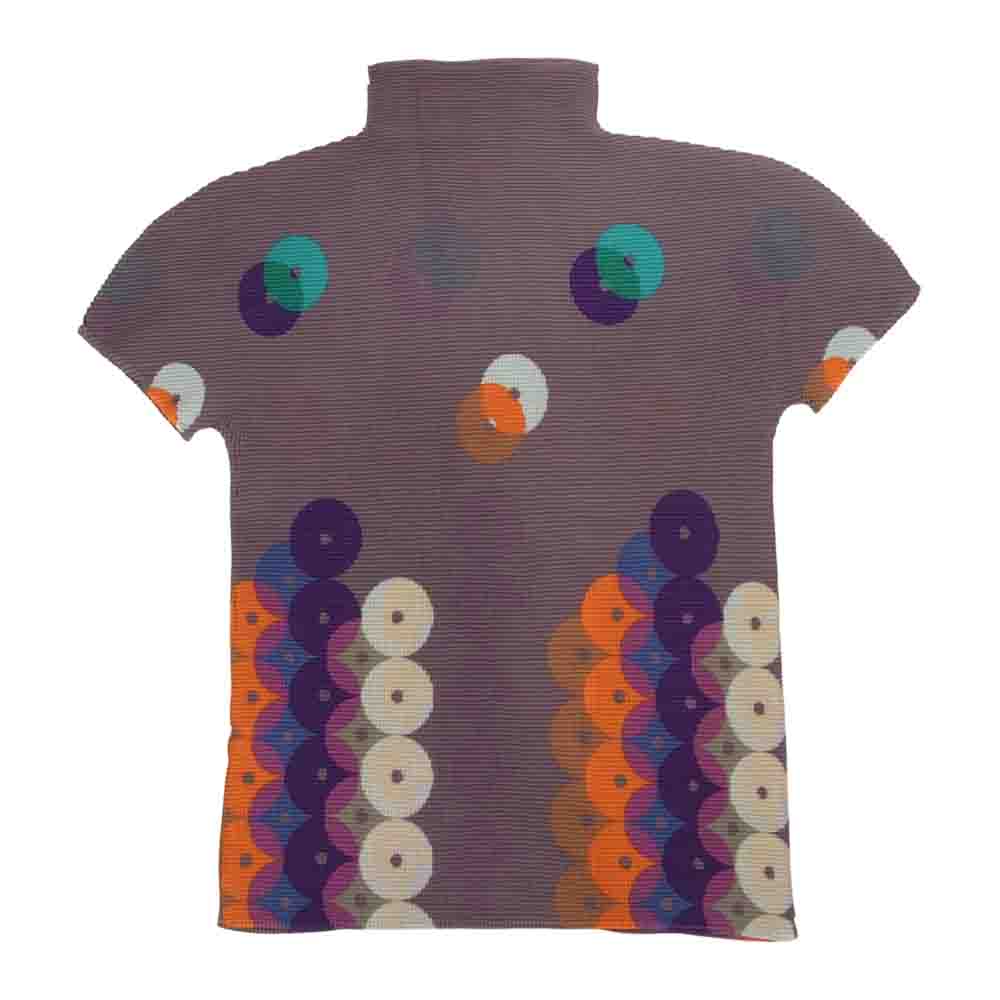 ISSEY MIYAKE イッセイミヤケ MI43FK505 ME フレンチスリーブ カットソー パープル系【中古】