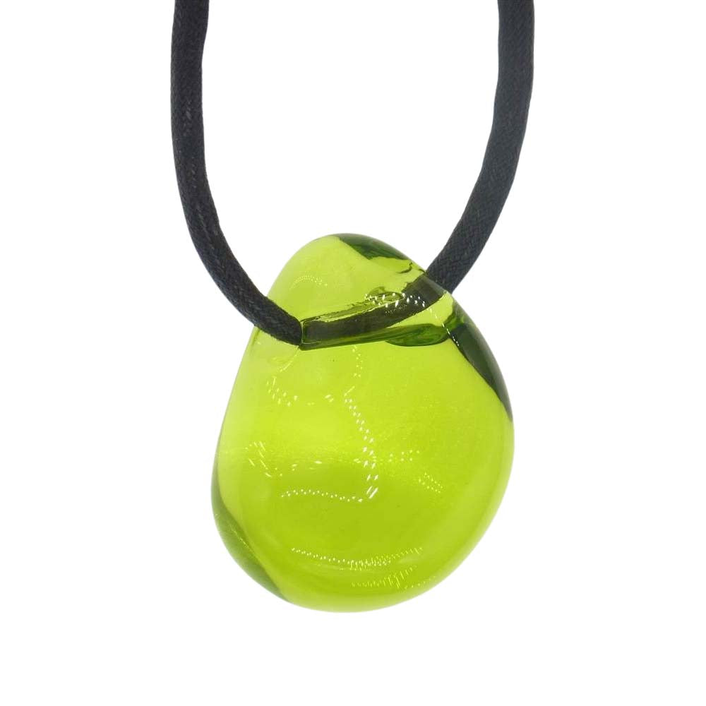 バカラ ガレ クリスタル ペンダント ネックレス グリーン グリーン系【中古】