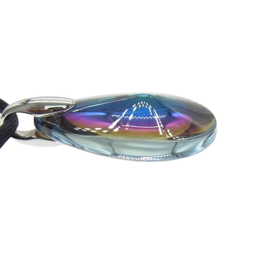 バカラ プシデリック ティアドロップ クリスタル ペンダント ネックレス ブルー系【中古】