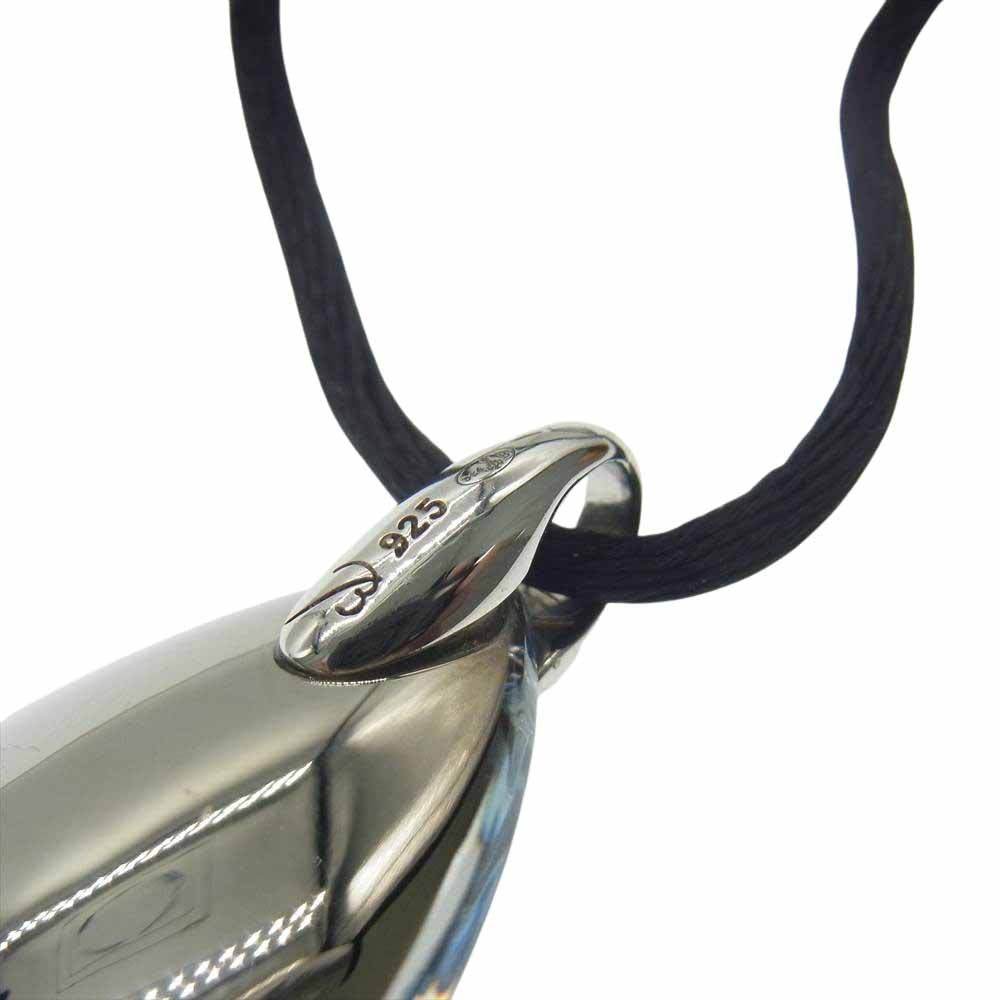 バカラ プシデリック ティアドロップ クリスタル ペンダント ネックレス ブルー系【中古】