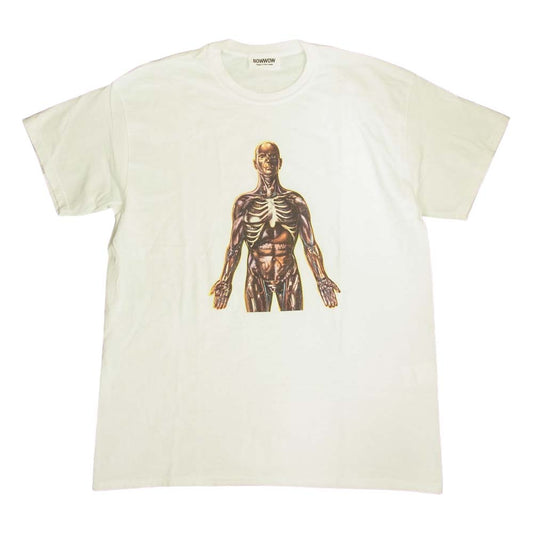 バウワウ VISIBLEMAN KURT LOVED S/S TEE ビジブルマン プリント 半袖 Tシャツ ホワイト系 L【中古】