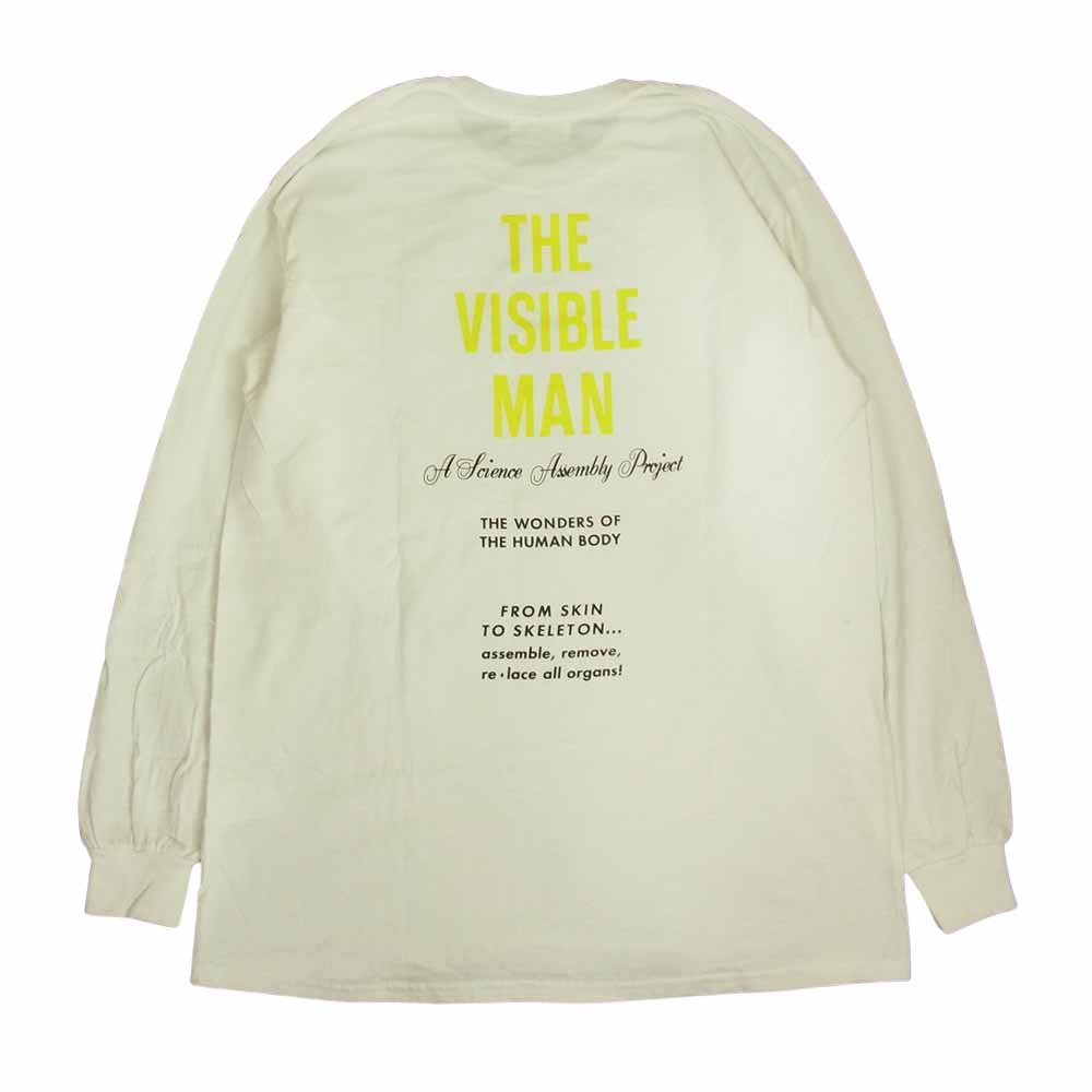 バウワウ VISIBLEMAN KURT LOVED L/S TEE ビジブルマン プリント 長袖 Tシャツ ホワイト系 L【中古】