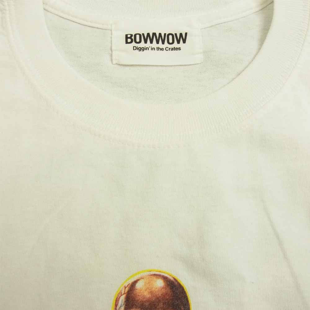 バウワウ VISIBLEMAN KURT LOVED L/S TEE ビジブルマン プリント 長袖 Tシャツ ホワイト系 L【中古】