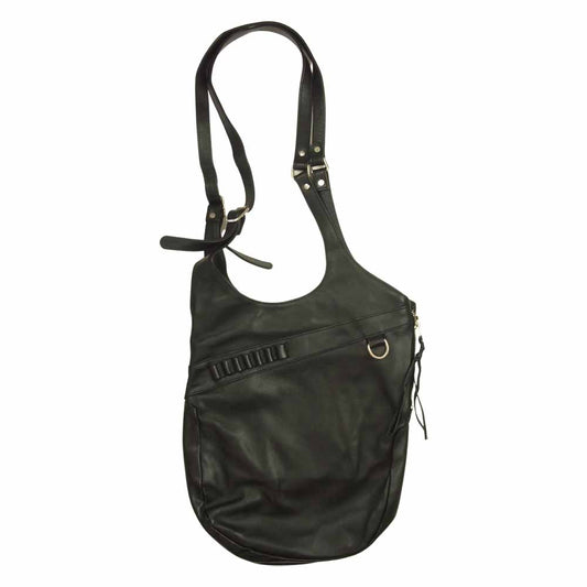 ケト レザー ショルダー バッグ ブラック系【美品】【中古】