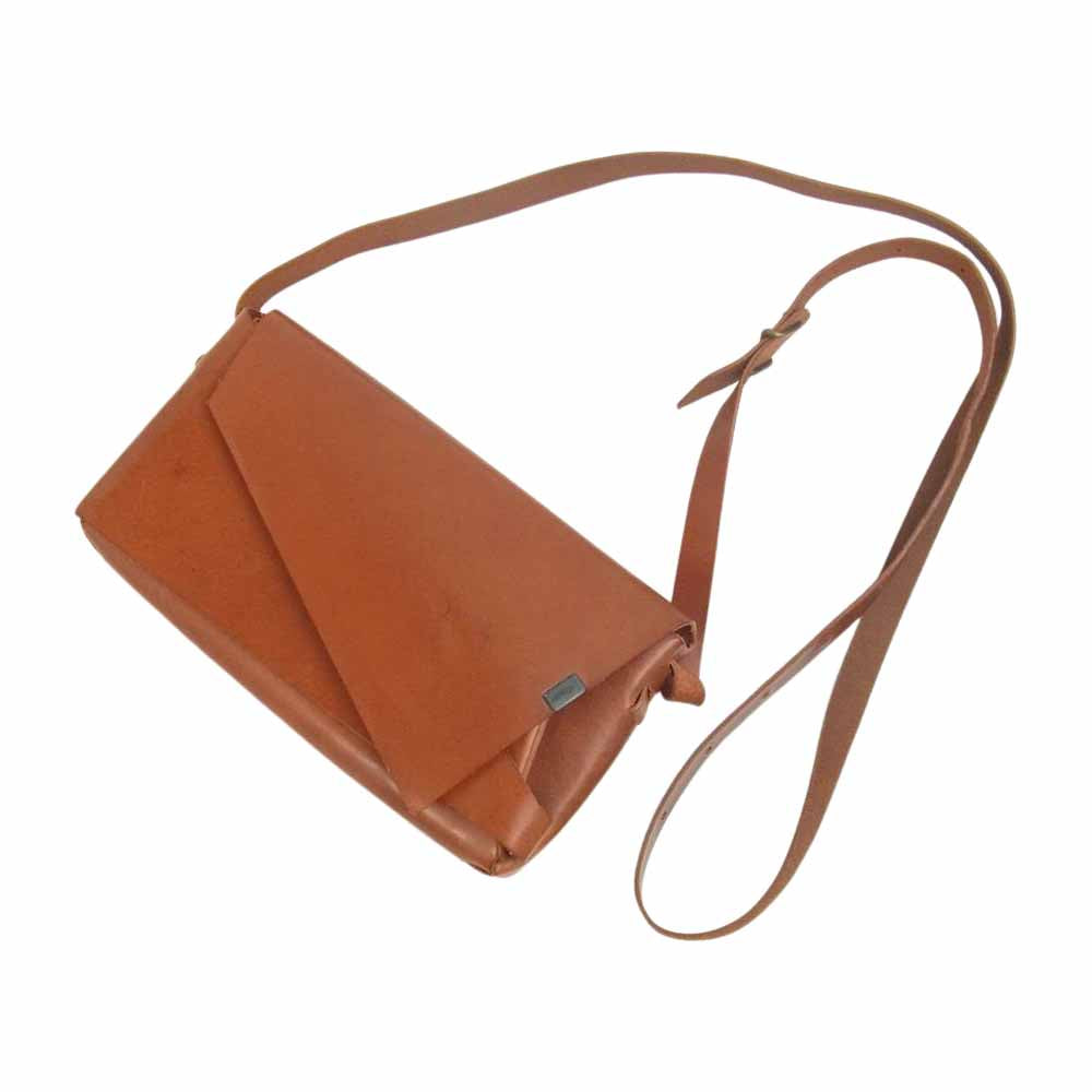 所作 BRIDLE SHOULDER POUCH ブライドルレザー ショルダー ポーチ ブラウン系【中古】