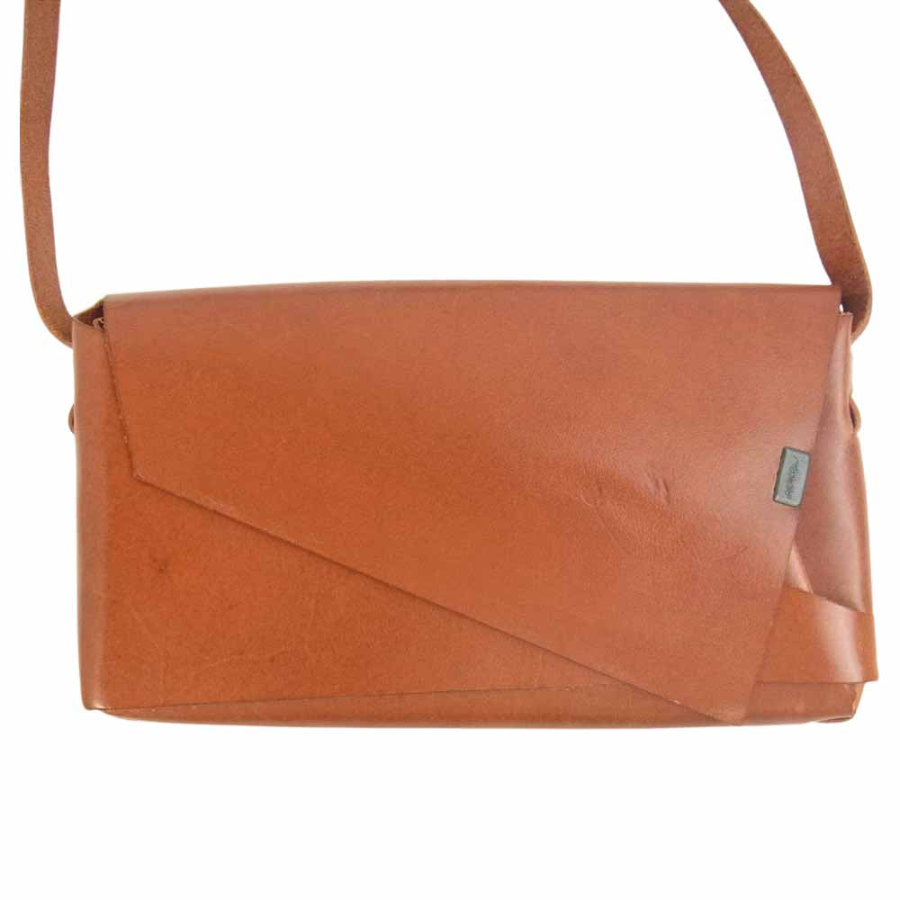 所作 BRIDLE SHOULDER POUCH ブライドルレザー ショルダー ポーチ ブラウン系【中古】