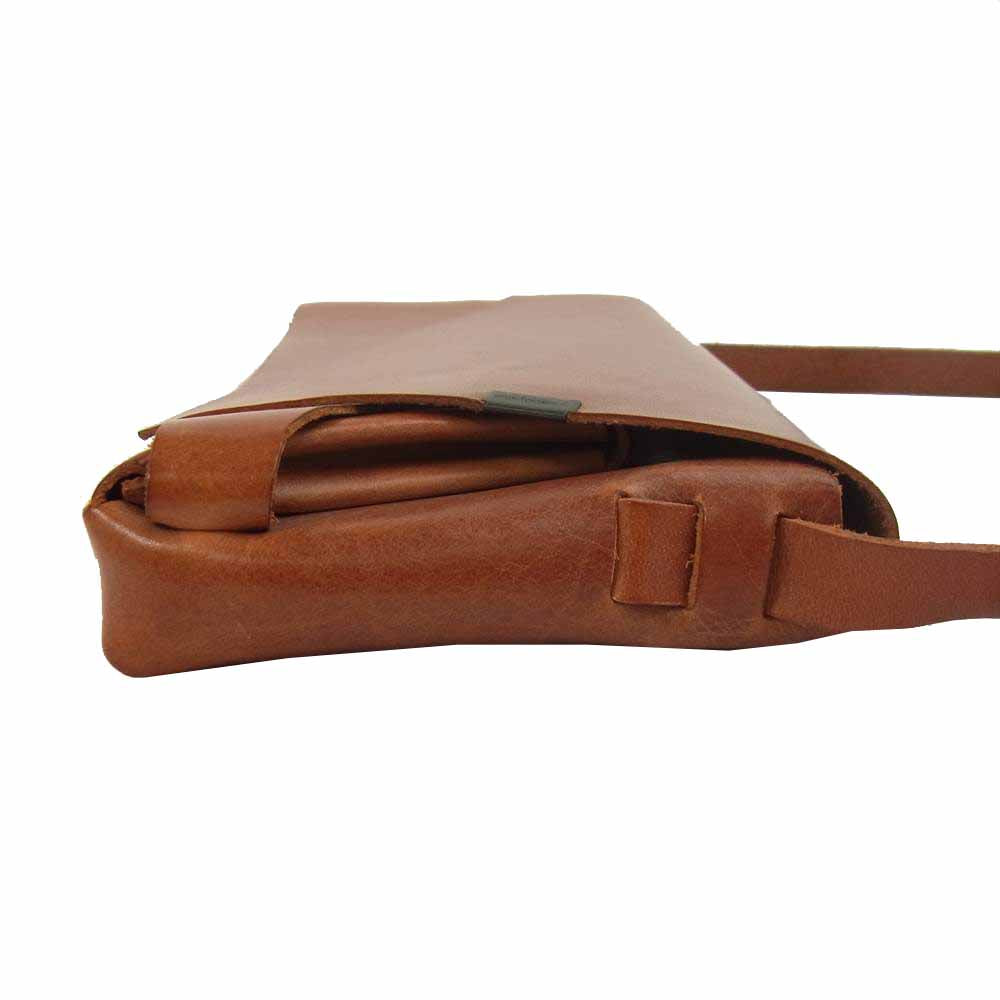 所作 BRIDLE SHOULDER POUCH ブライドルレザー ショルダー ポーチ ブラウン系【中古】
