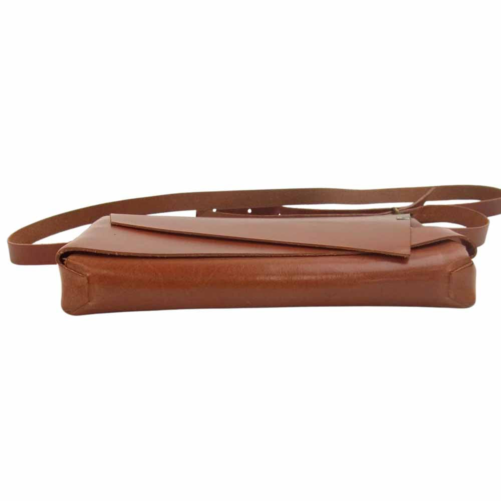 所作 BRIDLE SHOULDER POUCH ブライドルレザー ショルダー ポーチ ブラウン系【中古】