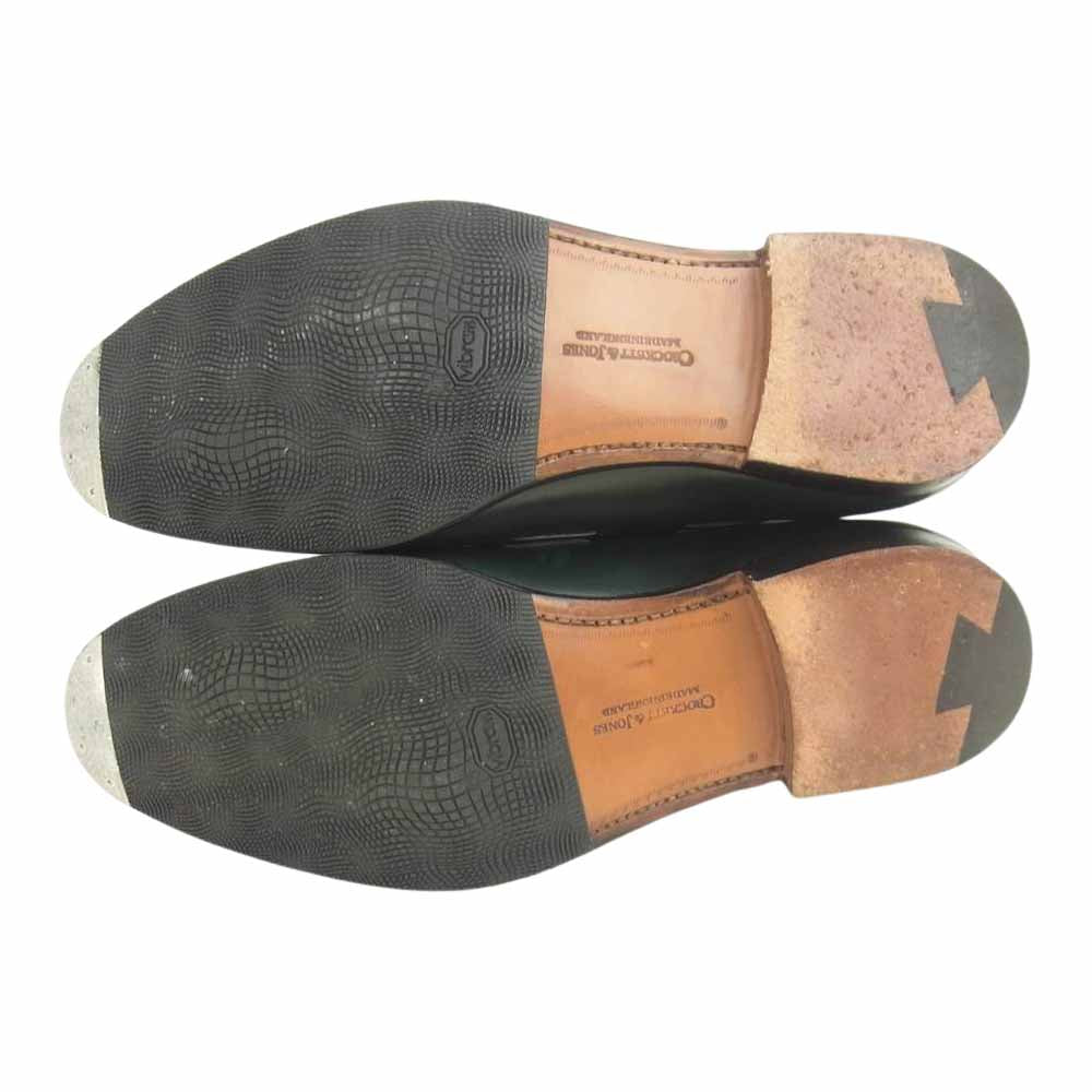CROCKETT&JONES クロケットアンドジョーンズ CAVENDISH キャベンディッシュ 9376 バーニッシュドカーフ タッセルローファー ダークグリーン系 7E【美品】【中古】