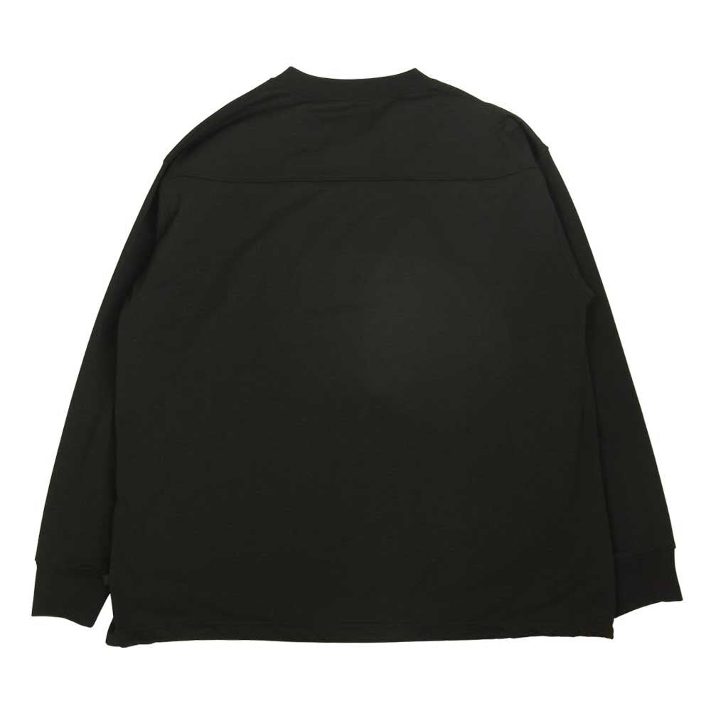 ダイワピア 22SS BE-35022 TECH DRAWSTRING TEE L/S ドローコード ヘビーウェイト フットボール Tシャツ ブラック系 M【美品】【中古】