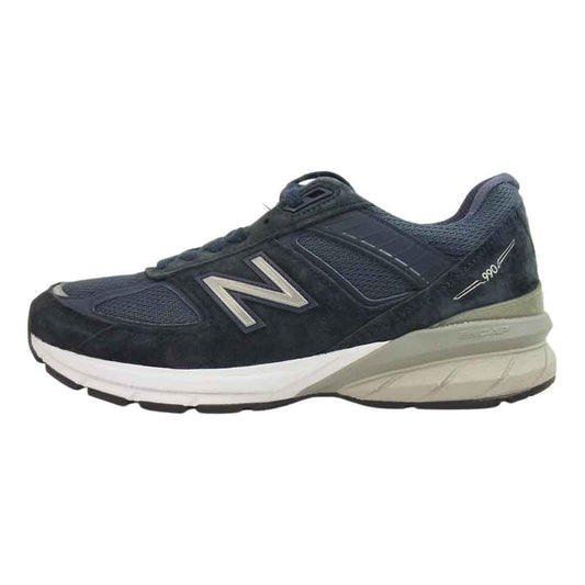 NEW BALANCE ニューバランス USA製 M990NV5 Dワイズ スニーカー ネイビー系 26.5【中古】