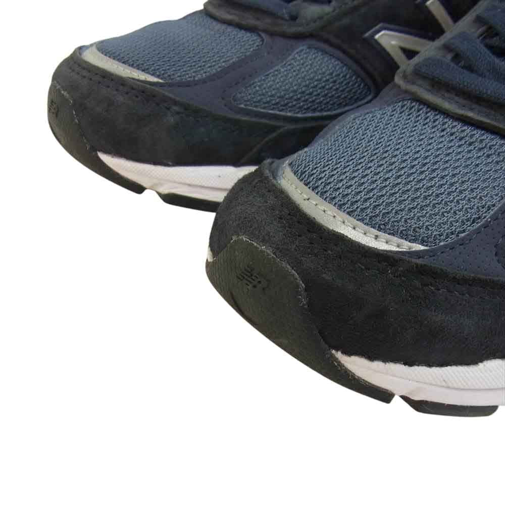 NEW BALANCE ニューバランス USA製 M990NV5 Dワイズ スニーカー ネイビー系 26.5【中古】