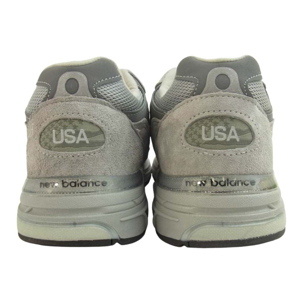 NEW BALANCE ニューバランス USA製 MR993GL 4Eワイズ スニーカー グレー系 27CM【美品】【中古】