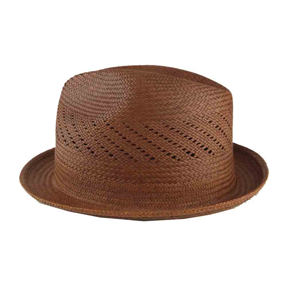 サンフランシスコ ハット 麦わら パナマ メッシュ ハット ブラウン ブラウン系 S/M【中古】