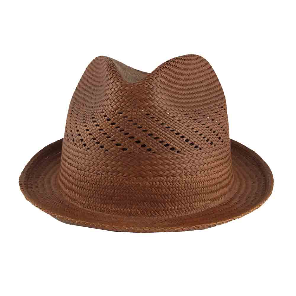 サンフランシスコ ハット 麦わら パナマ メッシュ ハット ブラウン ブラウン系 S/M【中古】