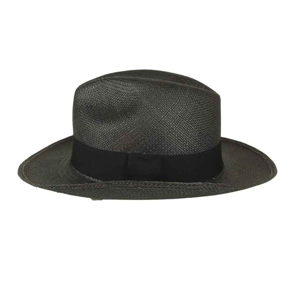 エクア アンディーノ パナマハット 中折れ 麦わら パナマ ハット ブラック ブラック系 M【中古】
