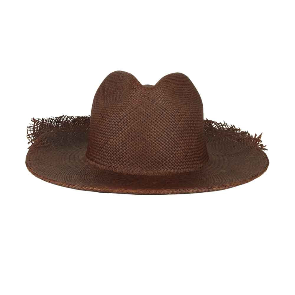 サンフランシスコ ハット 麦わら ストロー ハット ブラウン ブラウン系 S/M【美品】【中古】