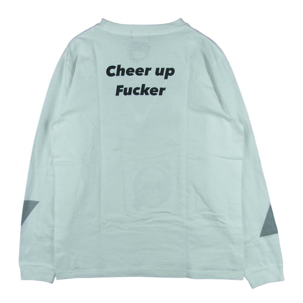 ストレンジトリップ ACID BEER プリント 長袖 Tシャツ コットン 日本製 ホワイト系 M【中古】