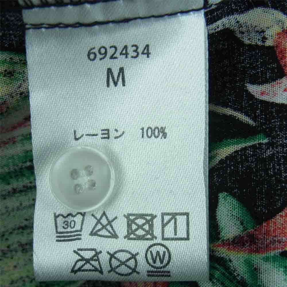 ナスングワム 692434 パッチワーク 半袖 アロハ シャツ レーヨン 中国製 ピンク系 ブラック系 M【中古】