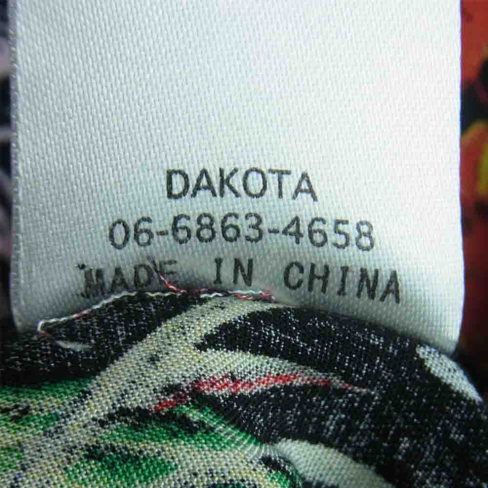 ナスングワム 692434 パッチワーク 半袖 アロハ シャツ レーヨン 中国製 ピンク系 ブラック系 M【中古】