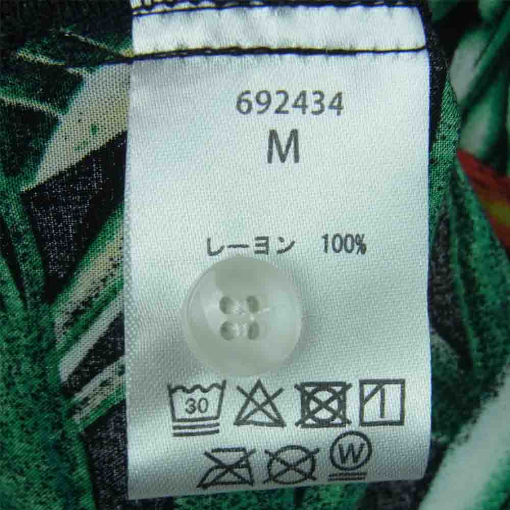 ナスングワム 692434 パッチワーク 半袖 アロハ シャツ ブラック系 イエロー系 M【中古】