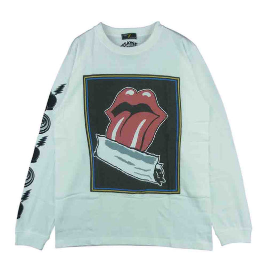 ストレンジトリップ リップ タン 長袖 Tシャツ コットン 日本製 ホワイト系 M【中古】