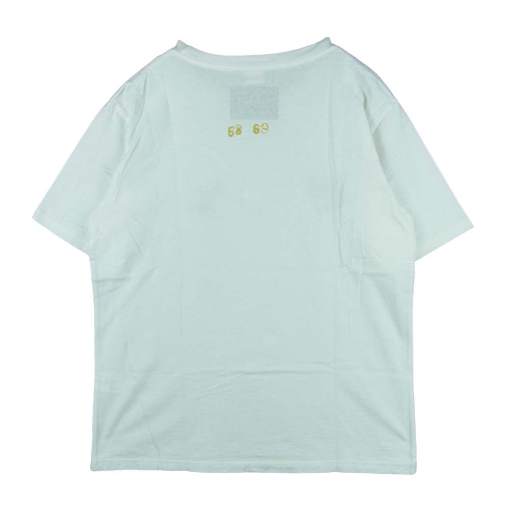フロムザギャレット 虎 福 刺繍 半袖 Tシャツ コットン アメリカ製 ホワイト系 M【中古】
