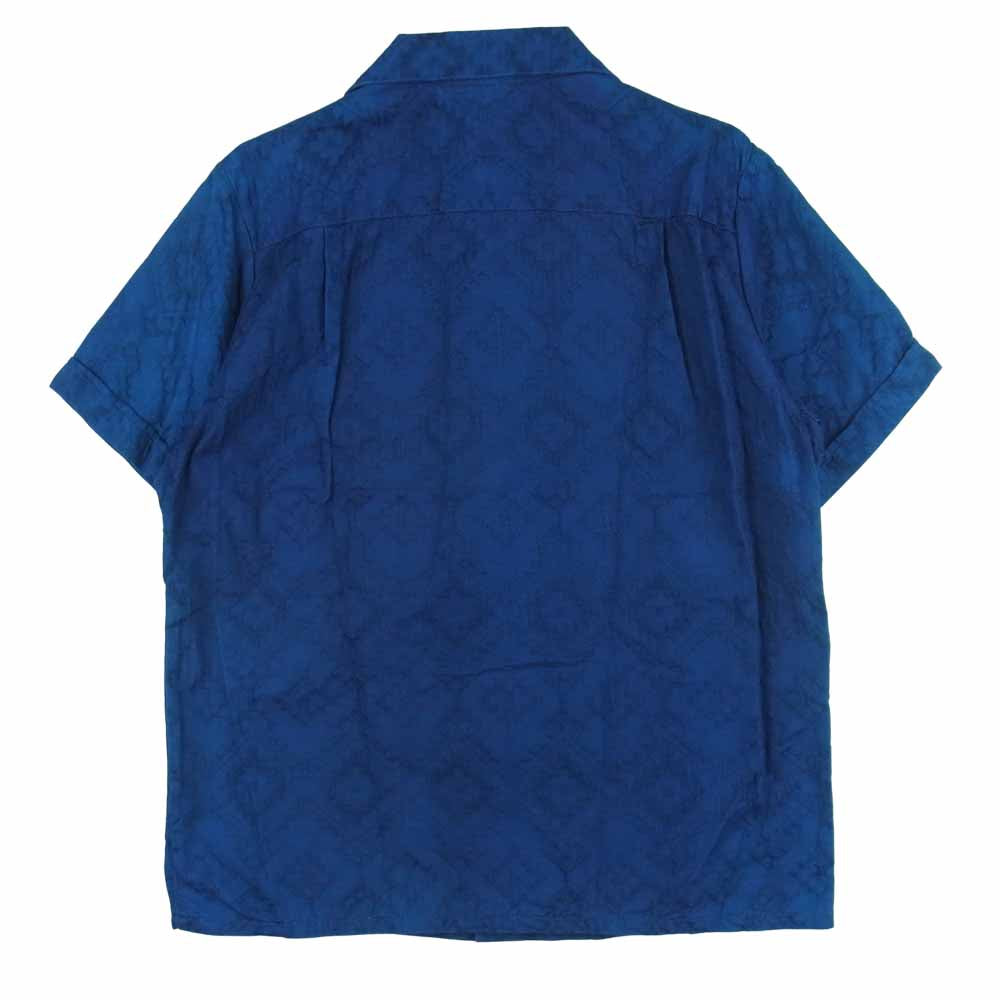 JELADO ジェラード PIRATE OF BLUE DYE 総柄 刺繍 半袖 シャツ コットン 日本製 ネイビー系 M【中古】