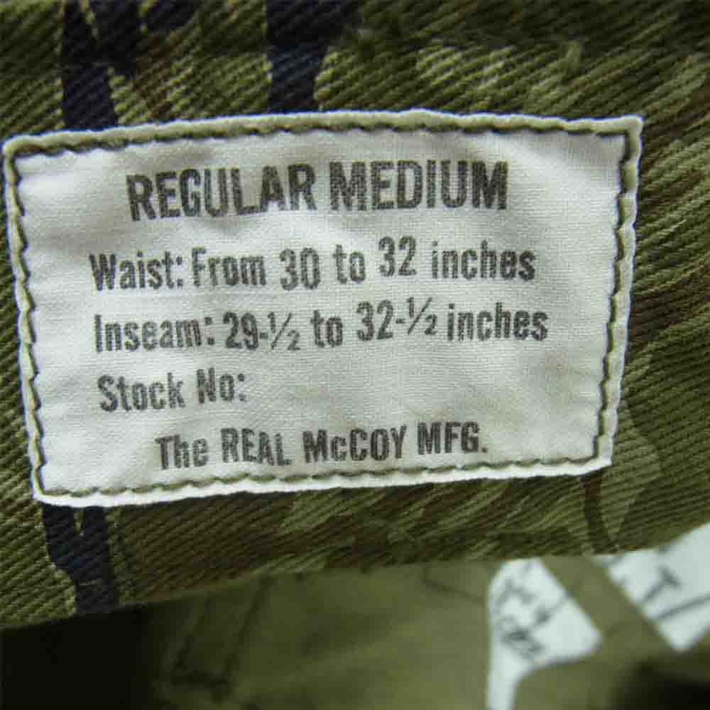 The REAL McCOY'S ザリアルマッコイズ TIGER CAMOUFLAGE TROUSERS タイガーカモ トラウザー 6ポケット カーゴ パンツ カーキ系 M【美品】【中古】