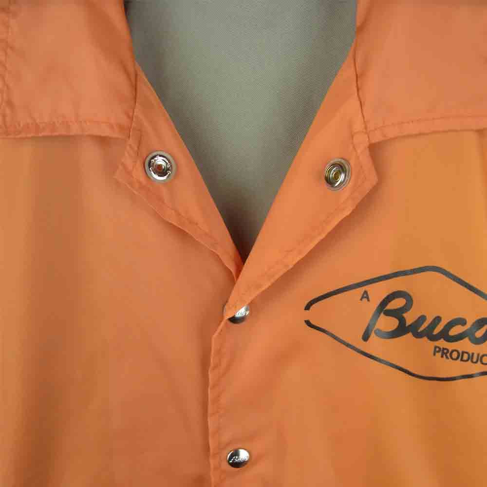 The REAL McCOY'S ザリアルマッコイズ BUCO ブコ ENGINEERS COACH JACKET エンジニア ナイロン ロゴ プリント コーチ ジャケット オレンジ系 M【美品】【中古】