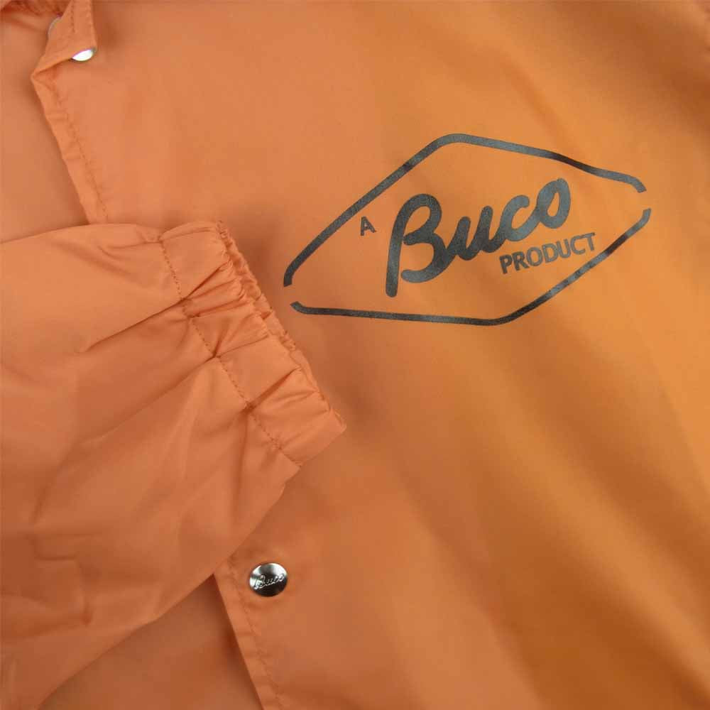 The REAL McCOY'S ザリアルマッコイズ BUCO ブコ ENGINEERS COACH JACKET エンジニア ナイロン ロゴ プリント コーチ ジャケット オレンジ系 M【美品】【中古】