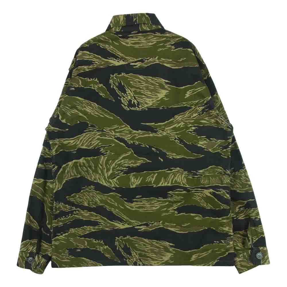 The REAL McCOY'S ザリアルマッコイズ TIGER CAMOUFLAGE SHIRT JOHN WAYNE ジョンウェイン タイガー カモ シャツ ジャケット カーキ系 M【美品】【中古】