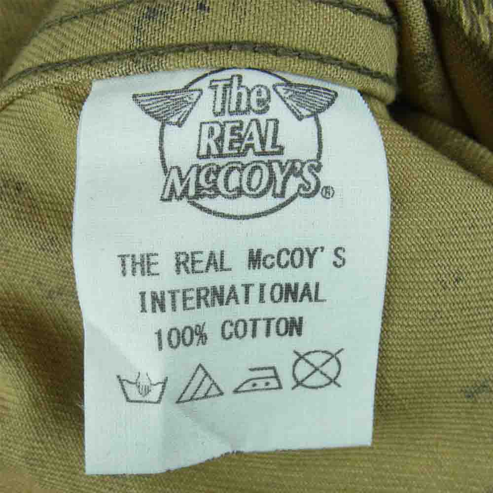 The REAL McCOY'S ザリアルマッコイズ TIGER CAMOUFLAGE SHIRT JOHN WAYNE ジョンウェイン タイガー カモ シャツ ジャケット カーキ系 M【美品】【中古】