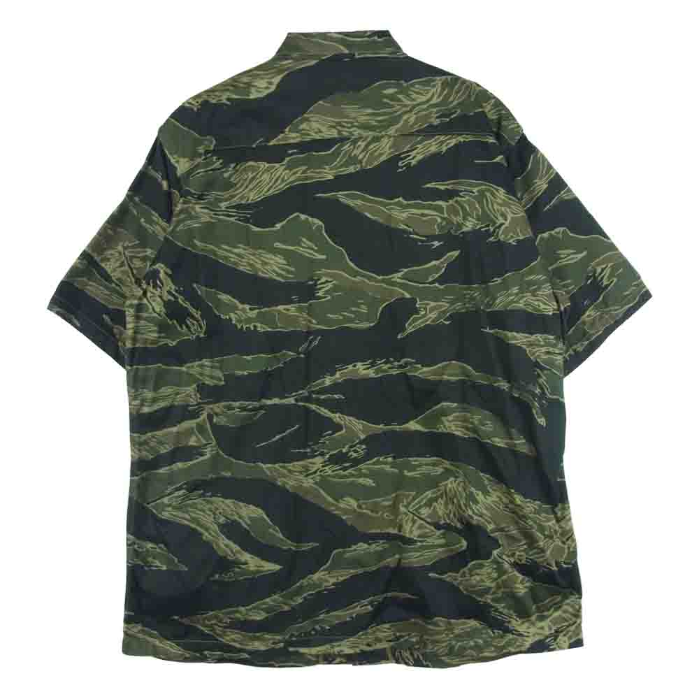 FREEWHEELERS フリーホイーラーズ CIVILIAN CREW タイガー カモ サファリ 半袖 シャツ ジャケット カーキ系 15【中古】