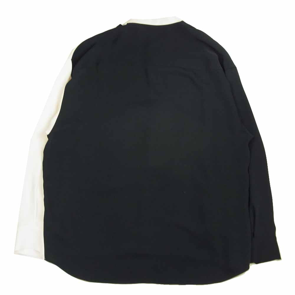 リノー STUDIOUS 111500109 DRAPE LAYERED SHIRT ドレープ レイヤード シャツ ネイビー系 2【中古】