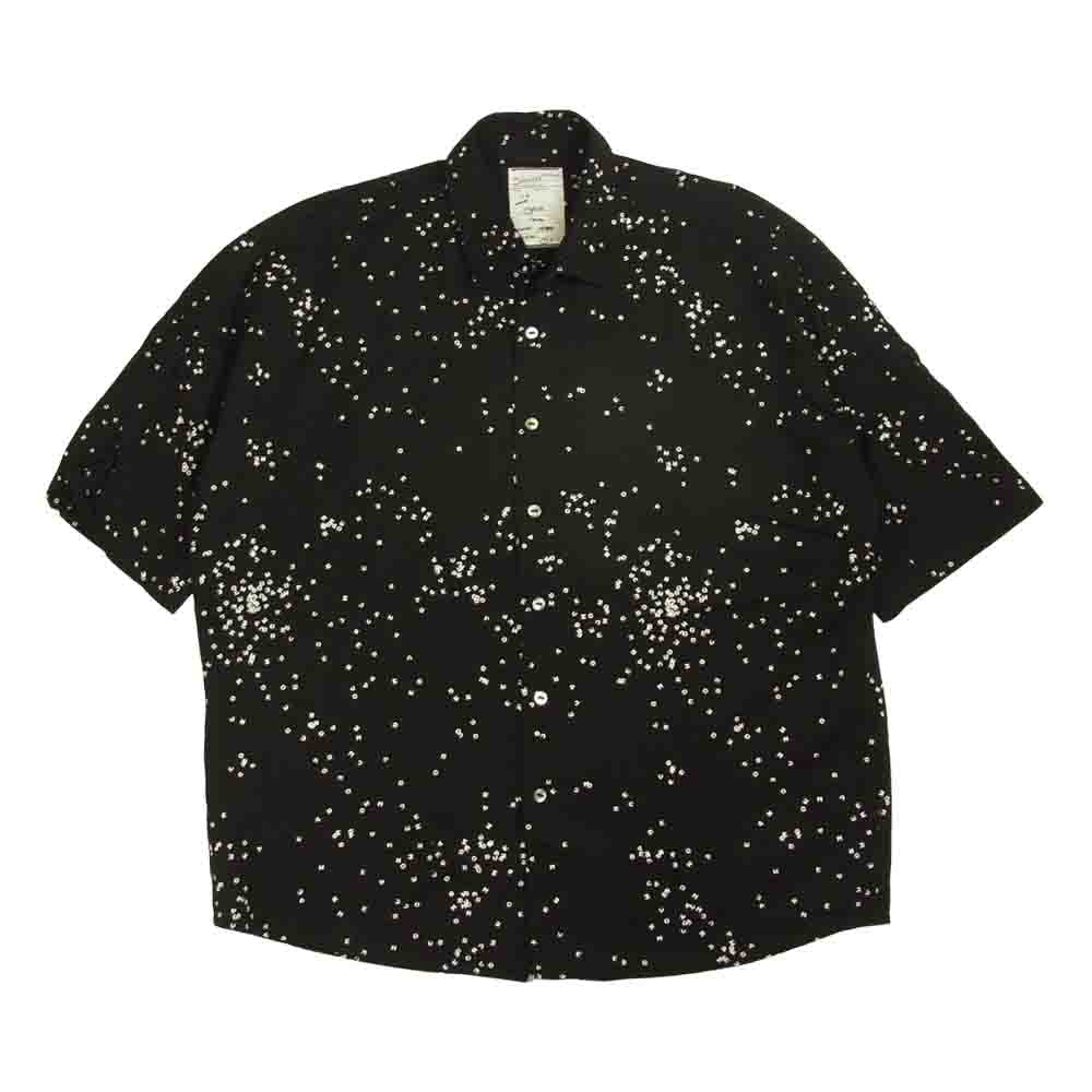 SHAREEF シャリーフ 20533006 DOT PATTERN S/S BIG SHIRTS ドット パターン ビッグ シルエット シャツ 半袖 ブラック系 1【中古】