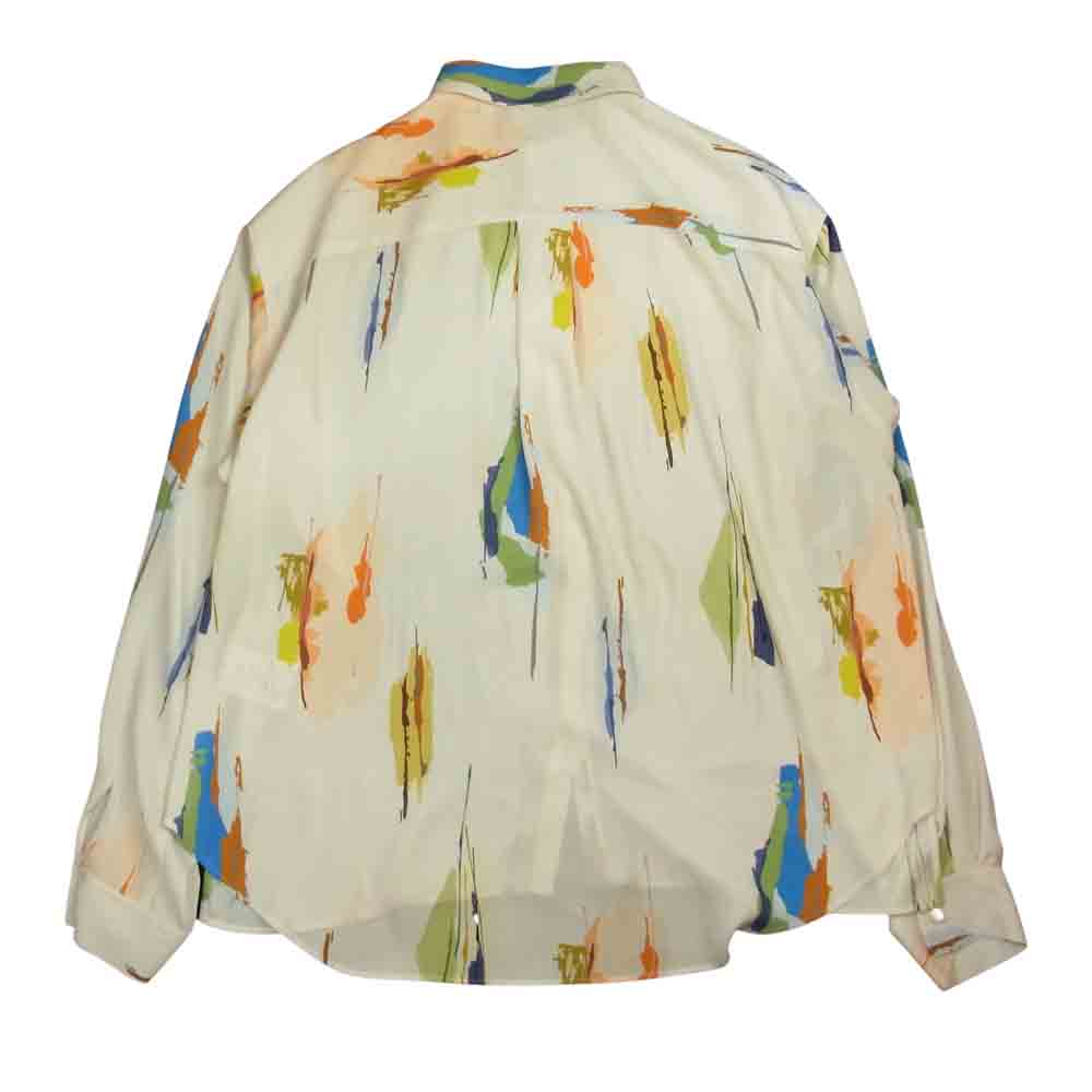 リノー  STUDIOUS 112300067 ART PRINT SHIRT プリント シャツ ホワイト系 1【美品】【中古】