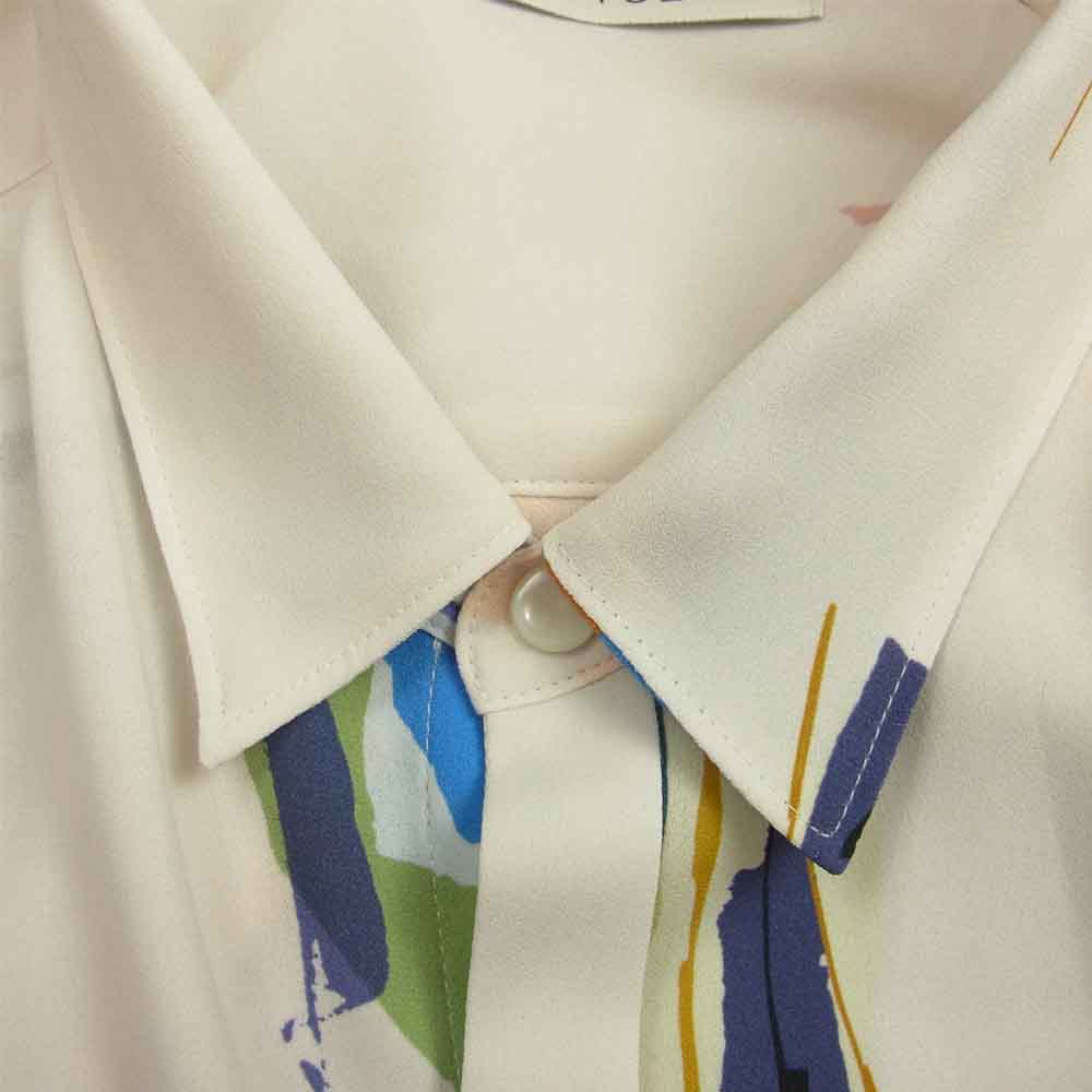 リノー  STUDIOUS 112300067 ART PRINT SHIRT プリント シャツ ホワイト系 1【美品】【中古】