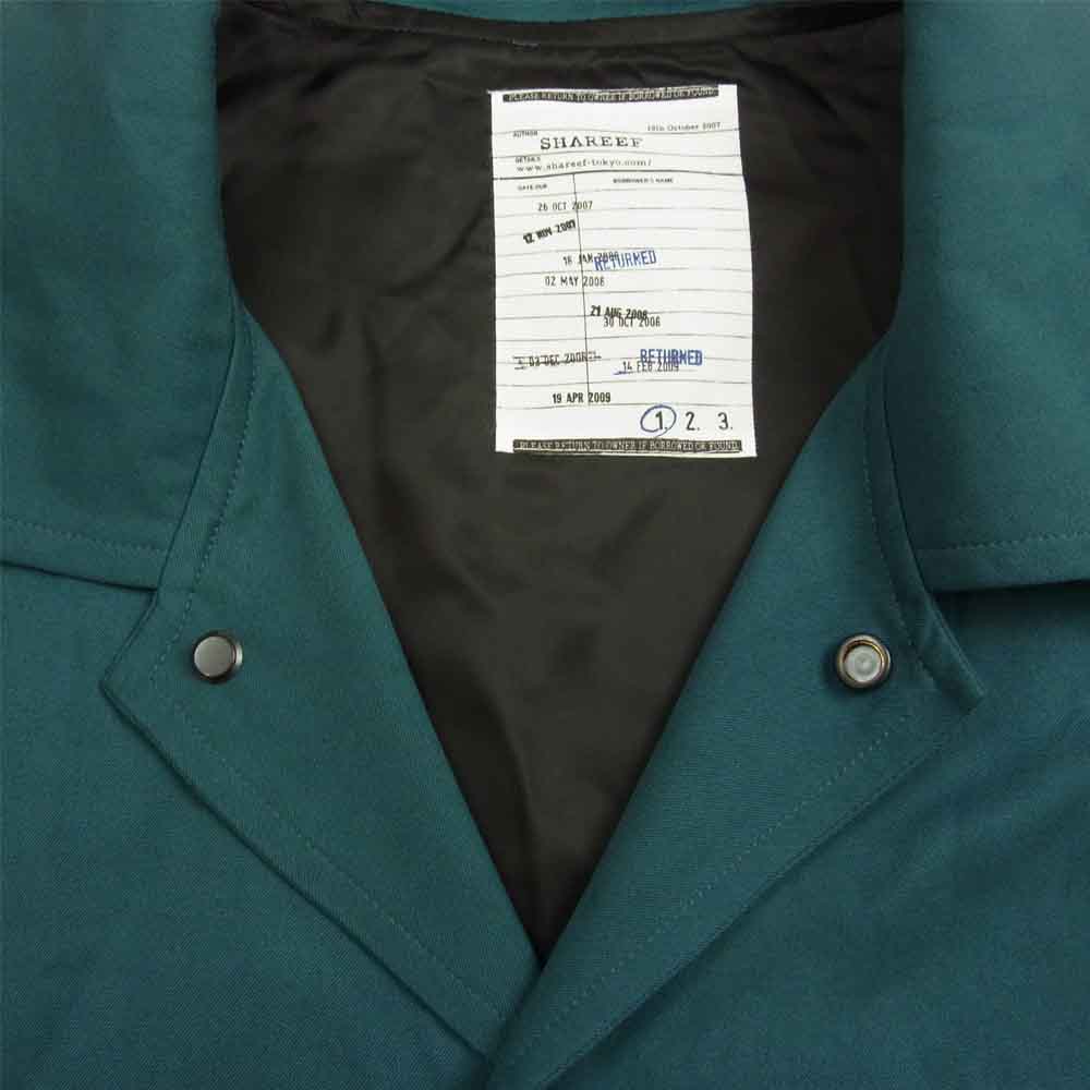 SHAREEF シャリーフ 20311708 EX．EMBROIDERY COACH JKT コーチ ジャケット グリーン系 1【中古】