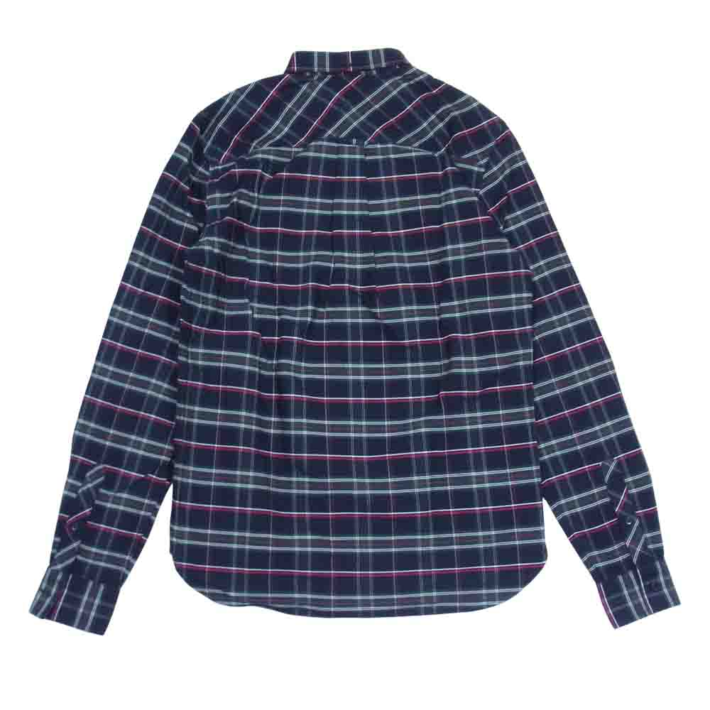FRED PERRY フレッドペリー M5370 チェック ボタンダウン BD シャツ ネイビー系 S【新古品】【未使用】【中古】
