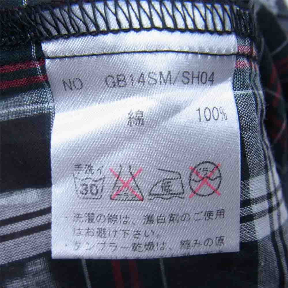 glamb グラム GB14SM クレイジーパターン チェック シャツ ブラック系 1【新古品】【未使用】【中古】