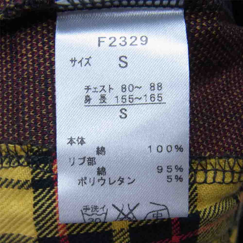 FRED PERRY フレッドペリー F2329 日本製 スイングトップ コットン チェック ハリントン ジャケット ブラック系 S【新古品】【未使用】【中古】