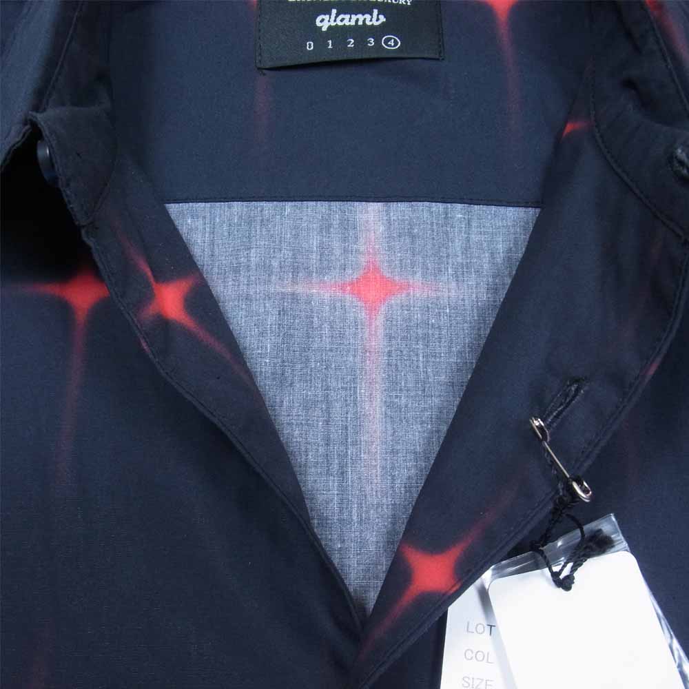 glamb グラム GB0319 Cross SH クロス アート シャツ ブラック系 4【新古品】【未使用】【中古】