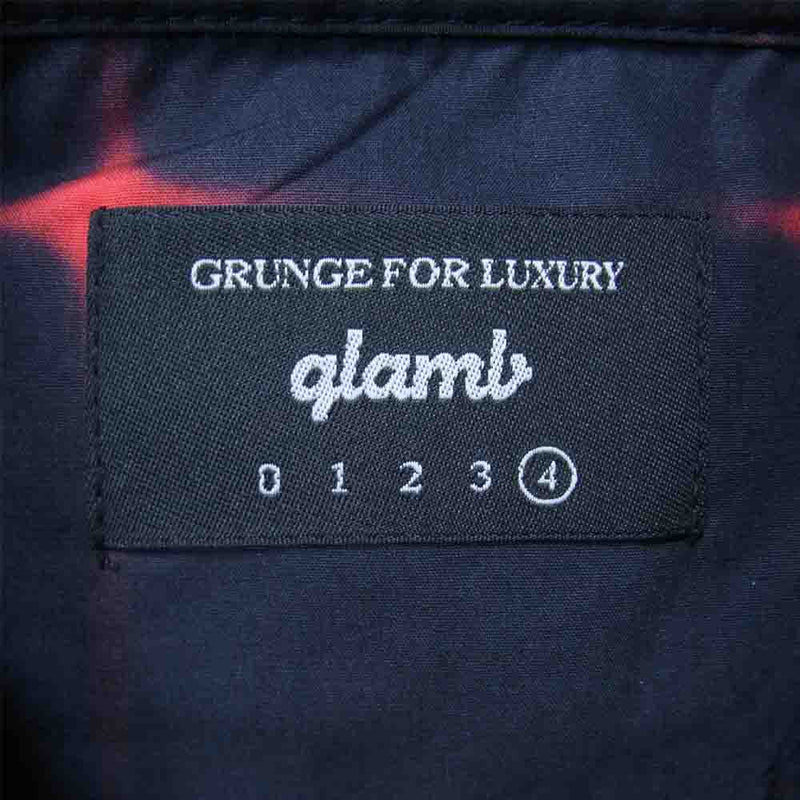 glamb グラム GB0319 Cross SH クロス アート シャツ ブラック系 4【新古品】【未使用】【中古】