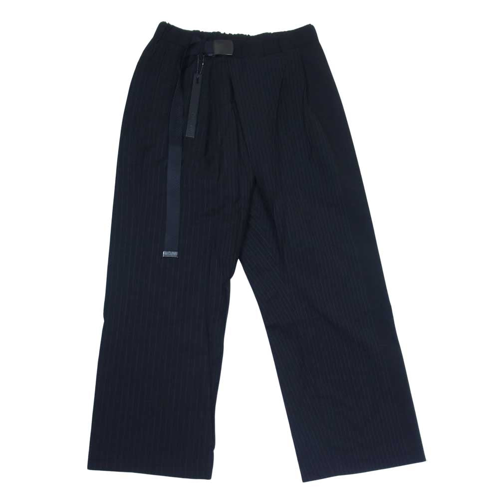 ISAMUKATAYAMA BACKLASH イサムカタヤマバックラッシュ 1847-02 ランダムストライプ ルーズパンツ ブラック系 S【極上美品】【中古】